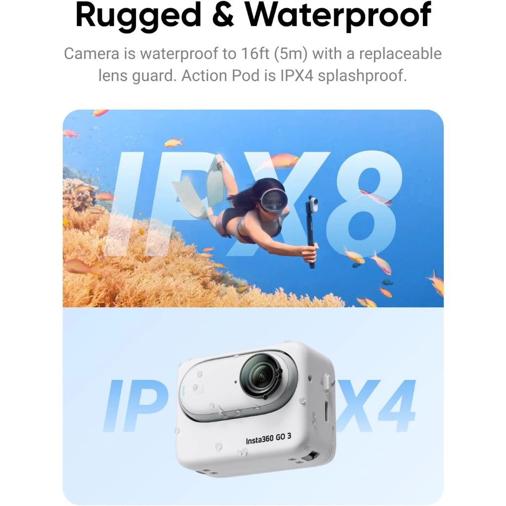 Insta360 GO 3 2.7K และ GO 3S 4K กล้องแอคชั่นกันน้ำ IPX8 thumbnail 7