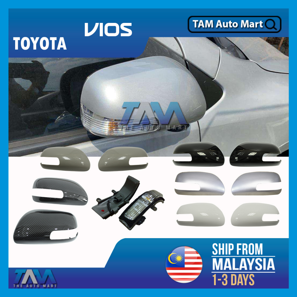 ฝาครอบกระจกมองข้าง Toyota Vios เท่านั้นหรือโคมไฟสัญญาณเท่านั้น Trim Fit สําหรับ Vios NCP93 (2007-201