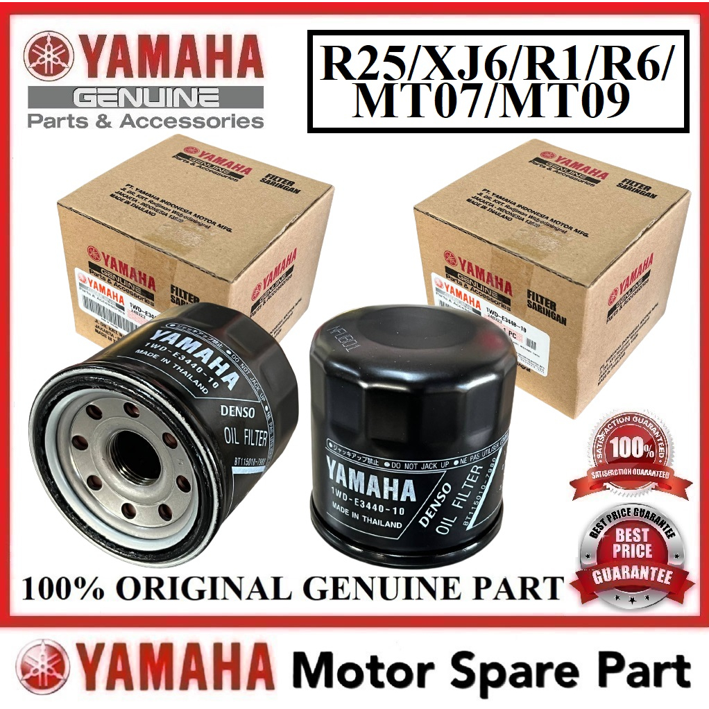 YAMAHA R25 กรองน้ํามัน ASSY // 1WD-E3440-00 XJ6 R6 R1 MT MT07 MT09 กรองน้ํามัน MINYAK TAPIS