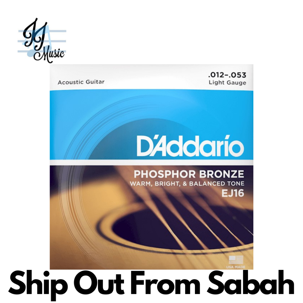 D'ADDARIO สายกีต้าร์โปร่ง DAddario EJ16 12-53 (EJ16 / EJ-16 / EJ 16 / DAddario String)