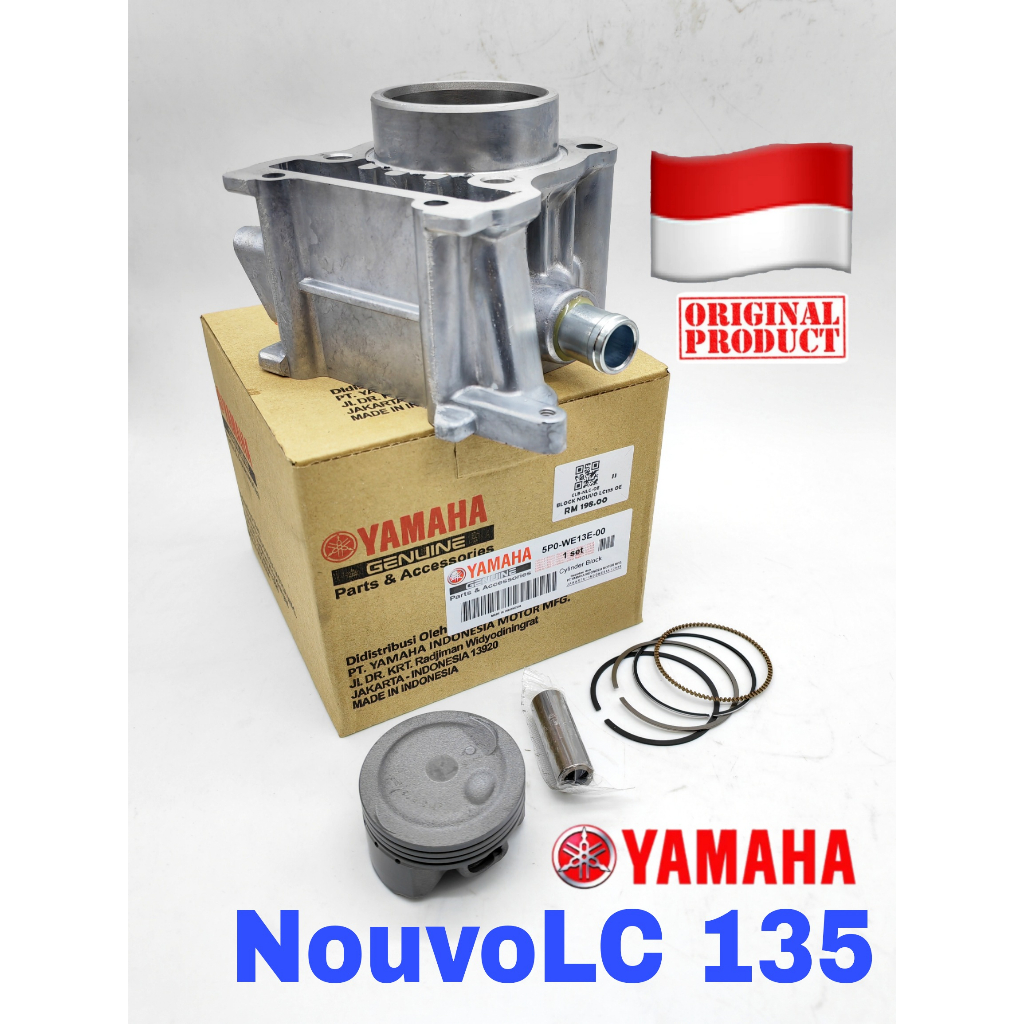 5P0-WE13E-00 บล็อกชุด Nouvo LC 135 ชุดกระบอกลูกสูบและแหวน YAMAHA Part NouvoLC135 NouvoLC