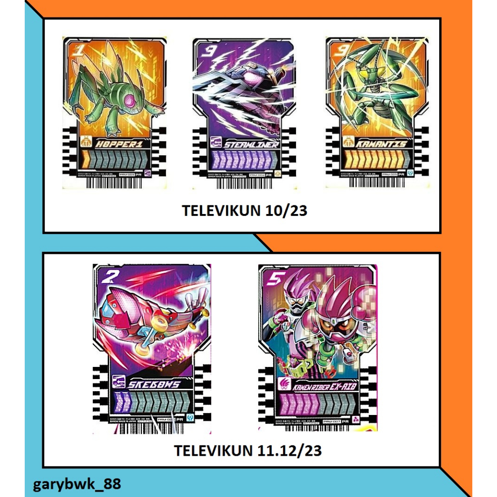 TELEVI-KUN MAGAZINE KAMEN RIDER GOTCHARD DX CHEMY TRADING CARD HOPPER 1 STEAMLINER EX-AID LEGEND