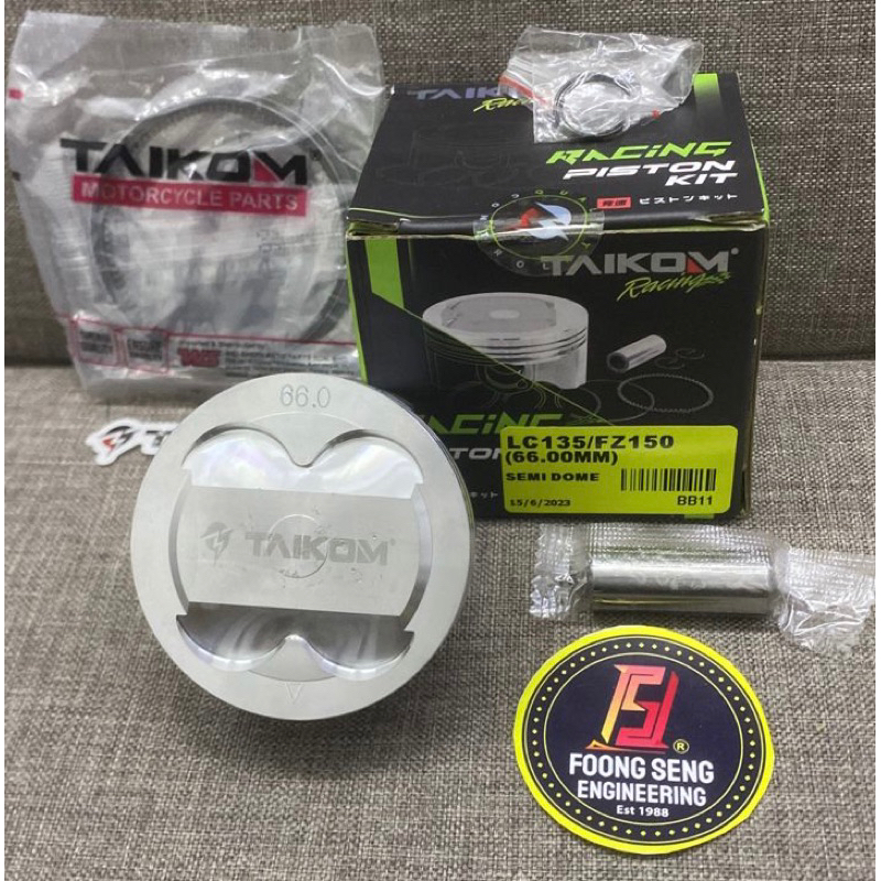 TAIKOM LC 4S 5S LC135 Y15 PISTON ชุด 60 มม.โดม 62 มม. 63 มม. 65 มม.66 มม.SEMI DOME SEMIDOME พร้อมแหว