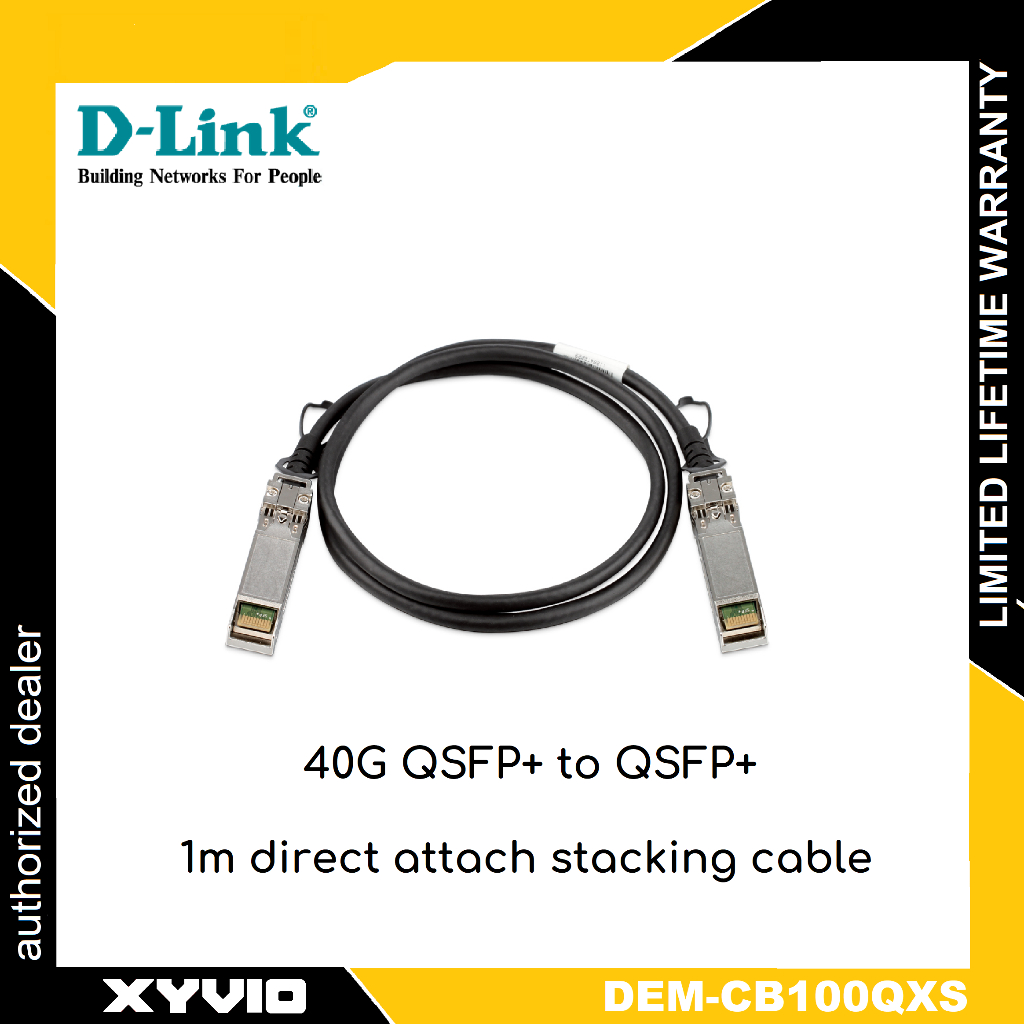 D-LINK 40G QSFP+ ถึง QSFP+ สายซ้อนตรง 1 ม.