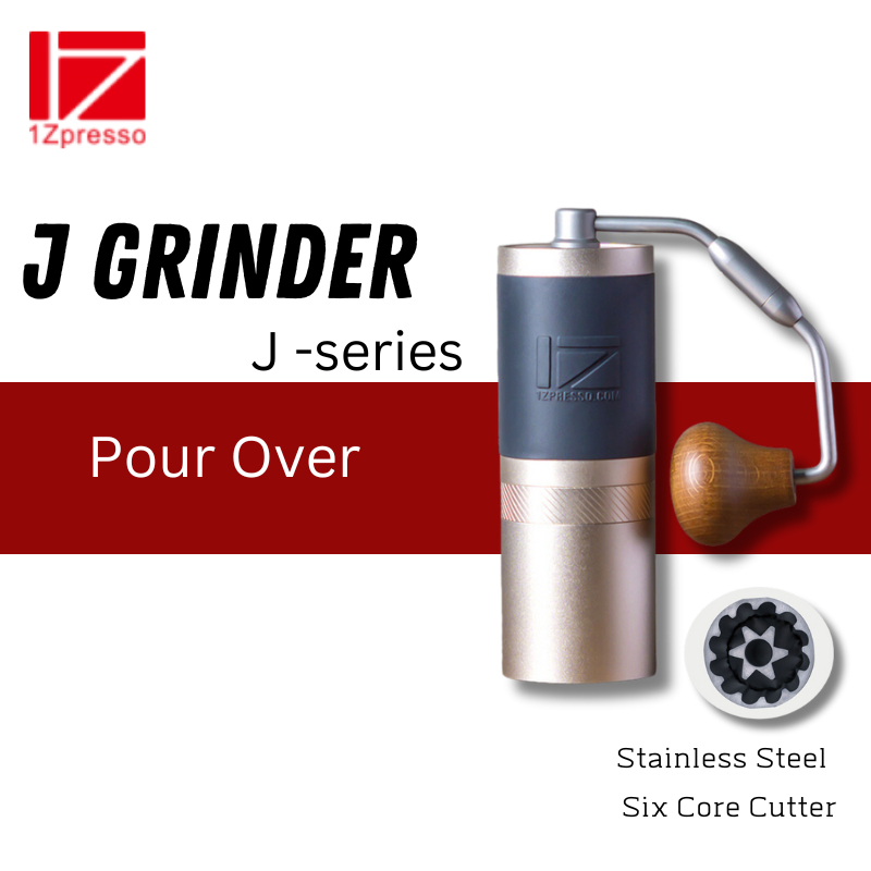 1Zpresso - J grinder เครื่องบดกาแฟแบบมือหมุน เครื่องบดกาแฟแบบพกพา สแตนเลส 48mm 6core