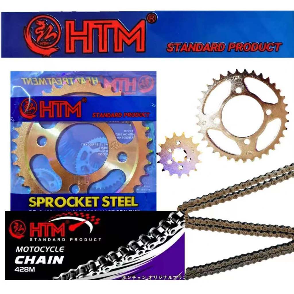 428M-120L SRL115 SRL115I LAGENDA YAMAHA HTM SPROCKET SET CHROME -HTM2020