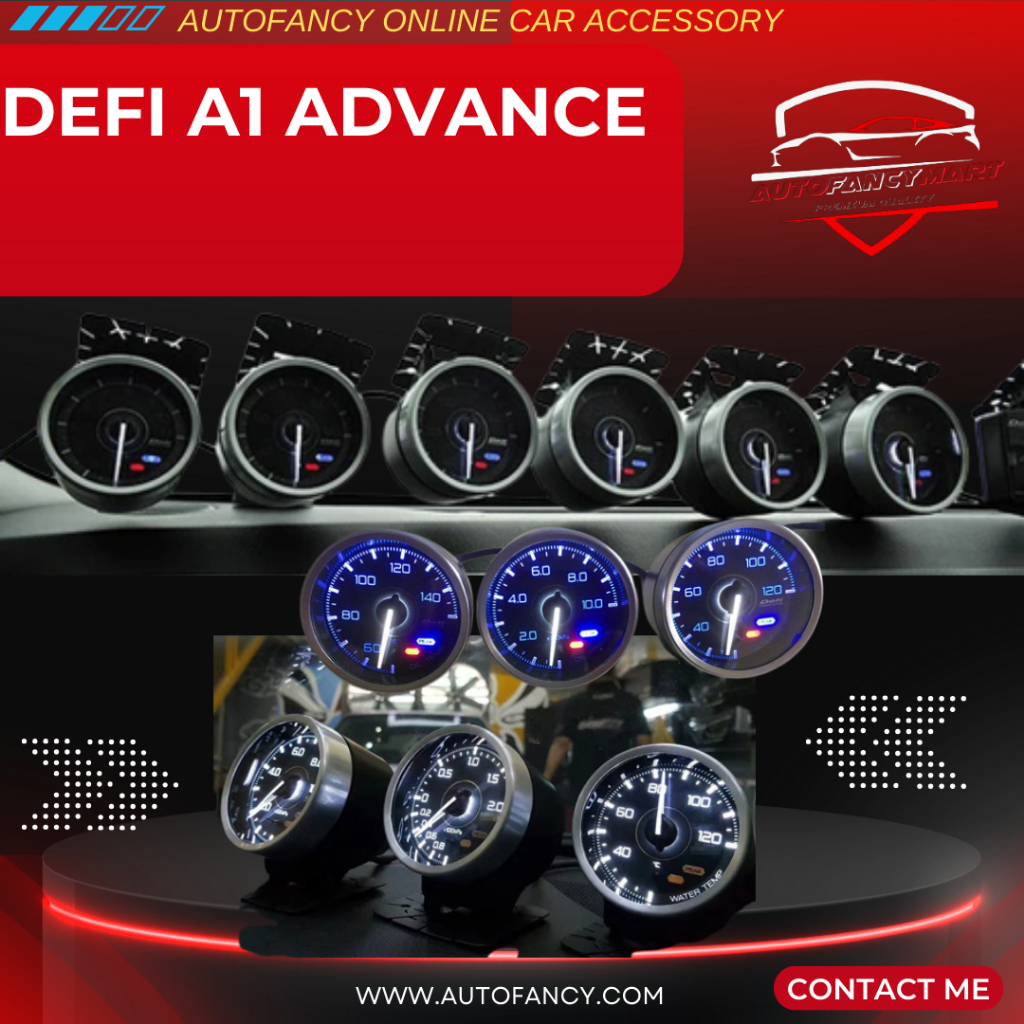DEFI ADVANCE A1 เมตร RGB COLOUR VACUUM VOLT BOOST RPM ซีลน้ํามันกด TEMP ความรู้สึกน้ํา