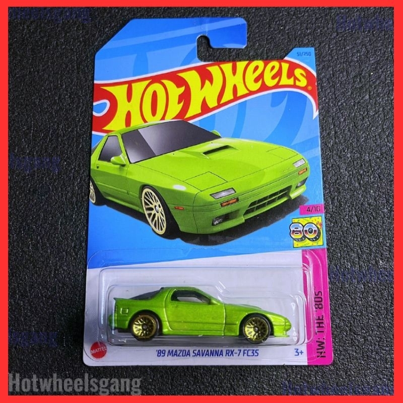 ล้อร้อน Mazda Savanna RX-7 FC3S 1989 JDM 2023 สีเขียวรุ่น Mazda RX7 Savanna Kereta Jepun Mazda RX-7 