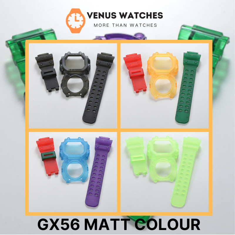 [นาฬิกาผู้หญิง]GX56 BERBAGAI WARN MATT BAND & BEZEL BNB/FASHION/JAM TALI TANGAN/CASIO/GSHOCK/CUSTOMIZED/JELLY/JELLY/PETAK