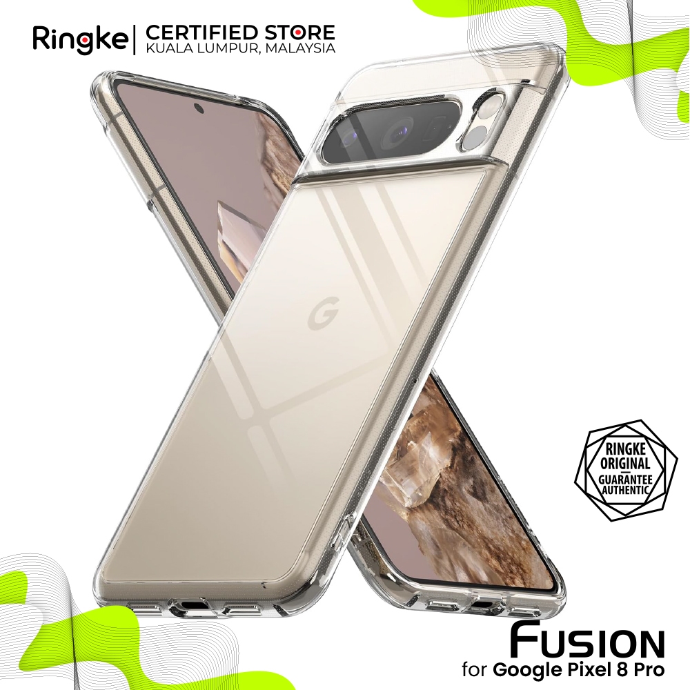 RINGKE FUSION Minimalist Fit Google Pixel 8 Pro Crystal Clear Elegant Back กันกระแทก Soft TPU กันชน 
