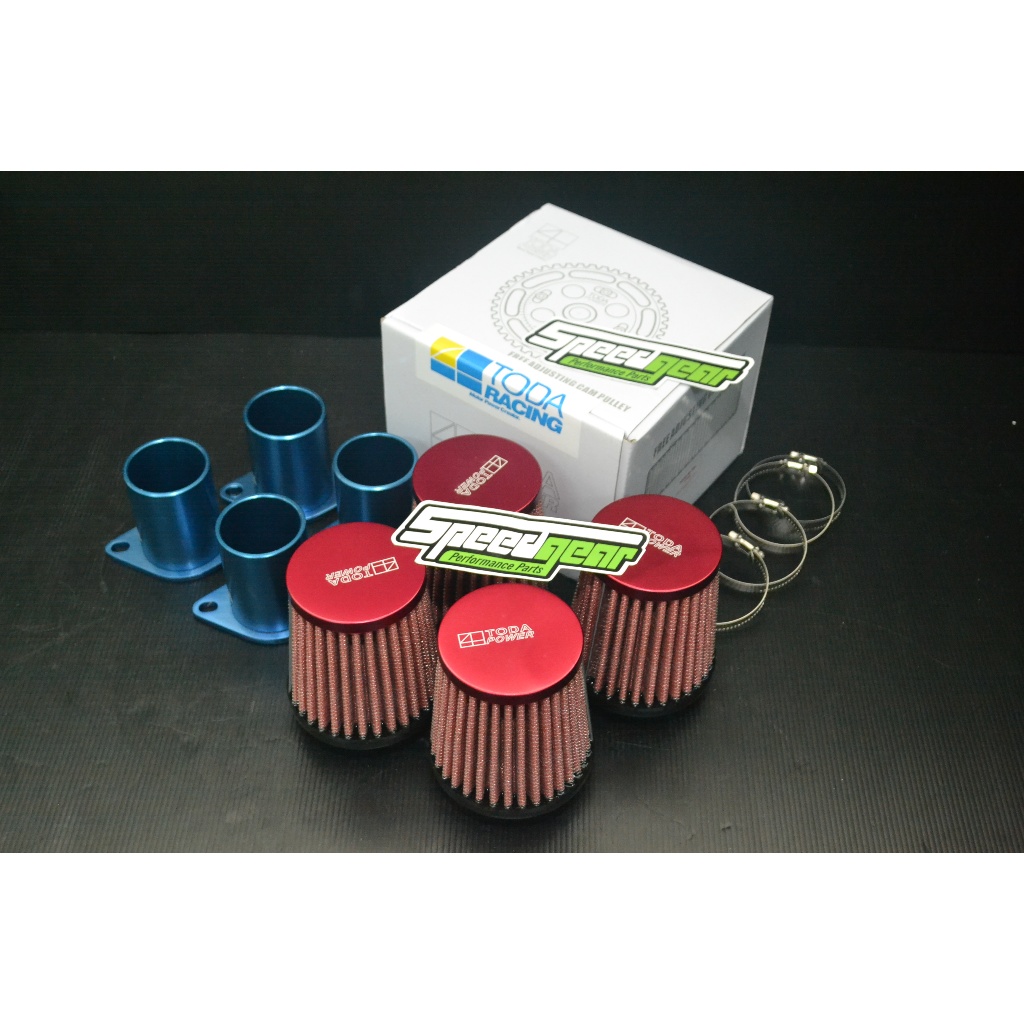 TODA JDM คันเร่ง ITB ชุดกรองอากาศเปิด 4AGE 20V Silvertop Blacktop Corolla AE86 AE100 AE101 AE111