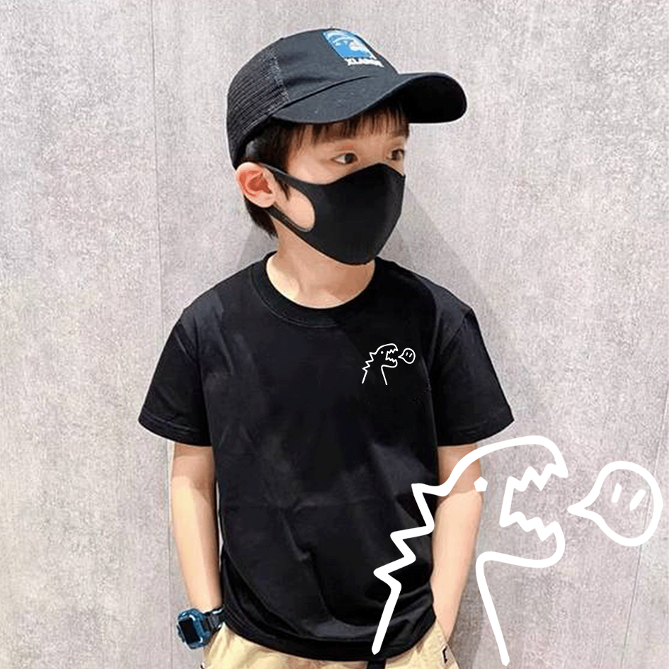 Roarring Dinosaur Graphic Tees 龙 儿童T Tshirt Kids Cotton Unisex Graphic T-Shirts