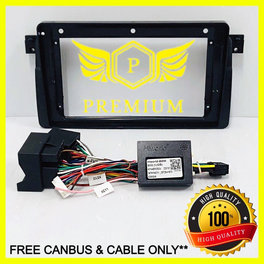 BMW E46 1998-2005 9 นิ้ว ANDROID CASING (ฟรี CANBUS+CABLE+6PCS SCREWS)