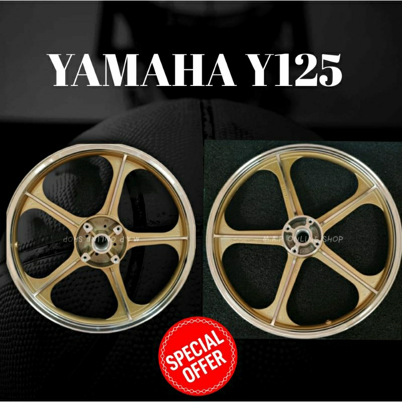 ขอบกีฬา GTO 555 5 Batang Satu ชุด Yamaha Y125 Z ZR LC135 ใหม่ 5S (Disc Belakang) PNP
