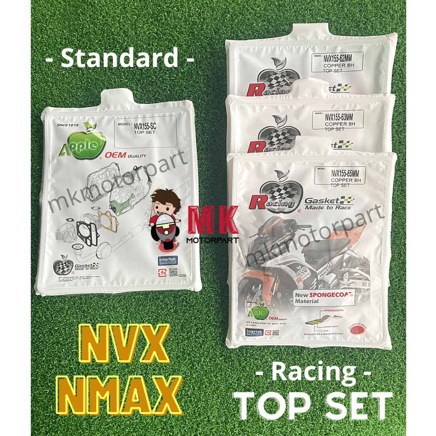 TOP SET Yamaha NVX 155 / NMAX Apple Racing 62 63 65 mm / ปะเก็นมาตรฐาน [ 1 SET ]