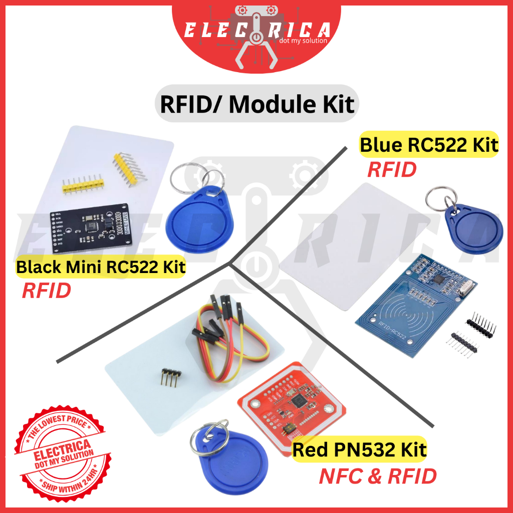 ชุดโมดูลเครื่องอ่านการ์ด Arduino RFID RC522 MFRC522