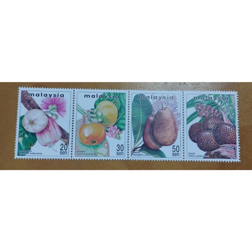 20sen 30sen 50sen RM1 ผลไม้-bu Nadayar 1999 Fruits Series II ผลไม้-bahanr 4v แสตมป์ชุดใหม่ MNH