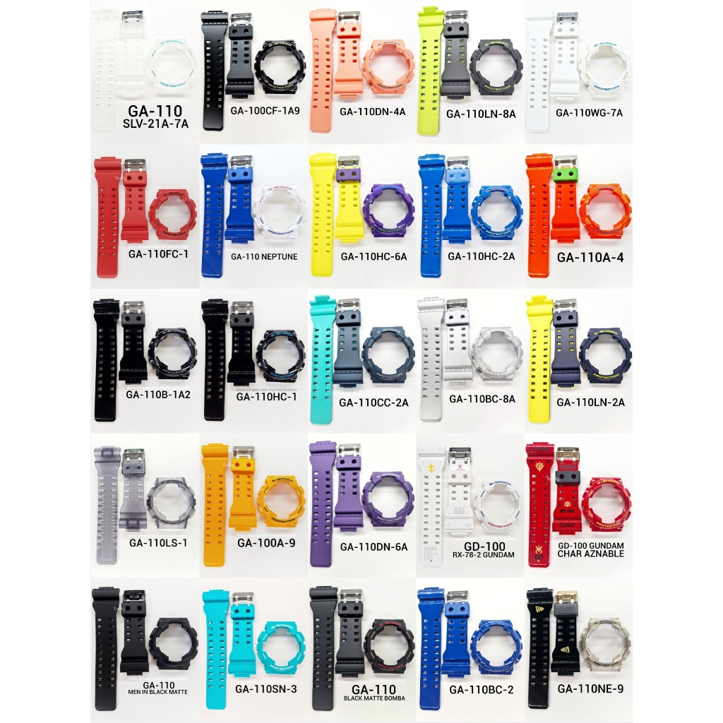 BAND และ BEZEL GA100 GA110 GA120 GD100 GD110 GD120 GAX100 GA140 GLS100 REPLACEMENT PARTS