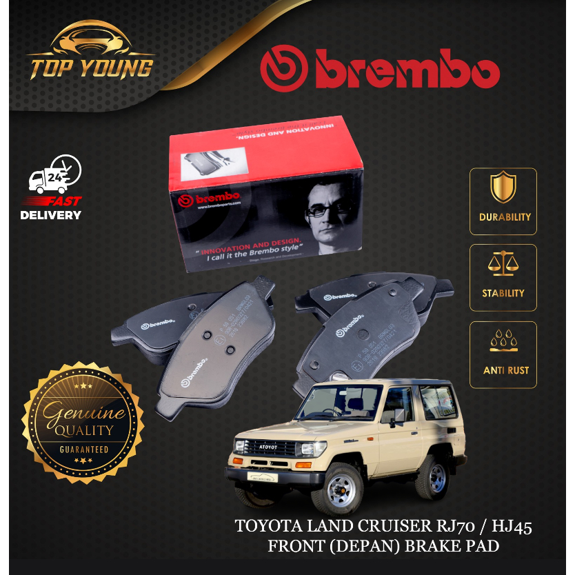 BREMBO TOYOTA LAND CRUISER RJ70 / HJ45 FRONT (DEPAN) ผ้าเบรก