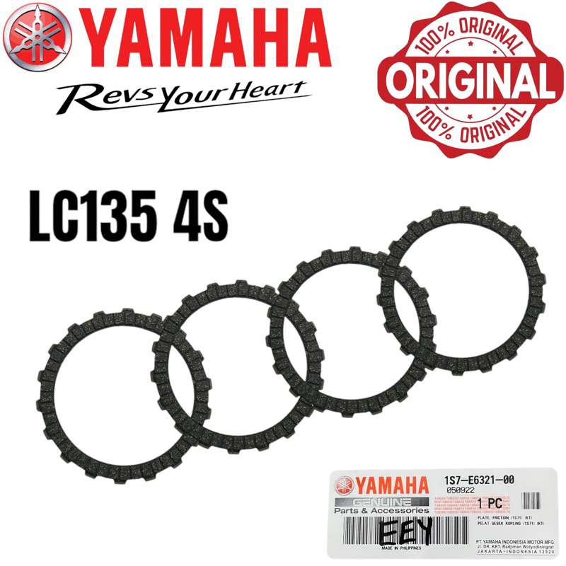YAMAHA LC135 V1 V2 V3 V4 V5 V6 V7 (4SPEED) CLUTCH DISC FRICTION CLUTCH PLATE [1S7-E6321-00]