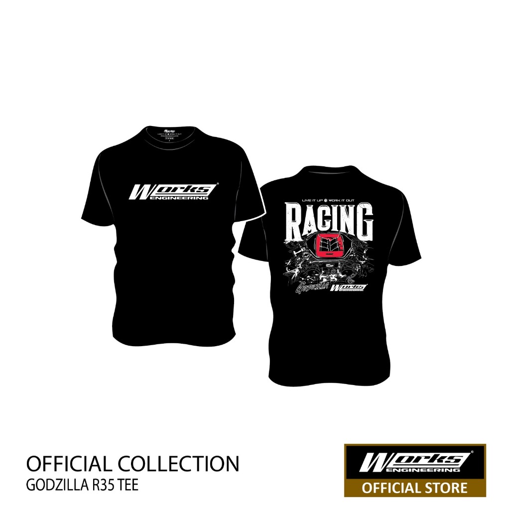 ทํางานวิศวกรรม Nissan Skyline GTR R35 Tee เสื้อยืดคอกลมไมโครไฟเบอร์ UNISEX