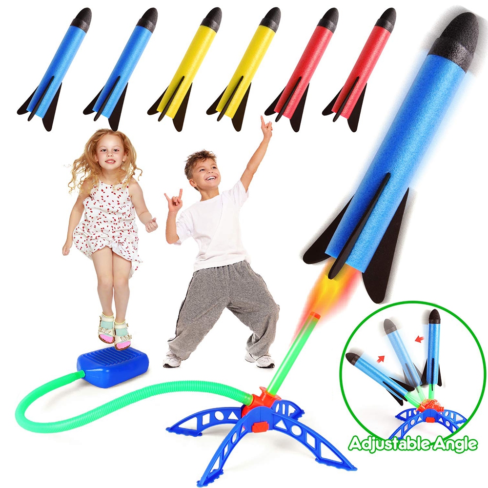 เด็ก Air Rocket ปั๊มเท้า Launcher กลางแจ้ง Air Pressed Stomp Soarring Rocket ของเล่นเด็กเล่นชุดกระโดดกีฬาเกมของเล่นเด็ก