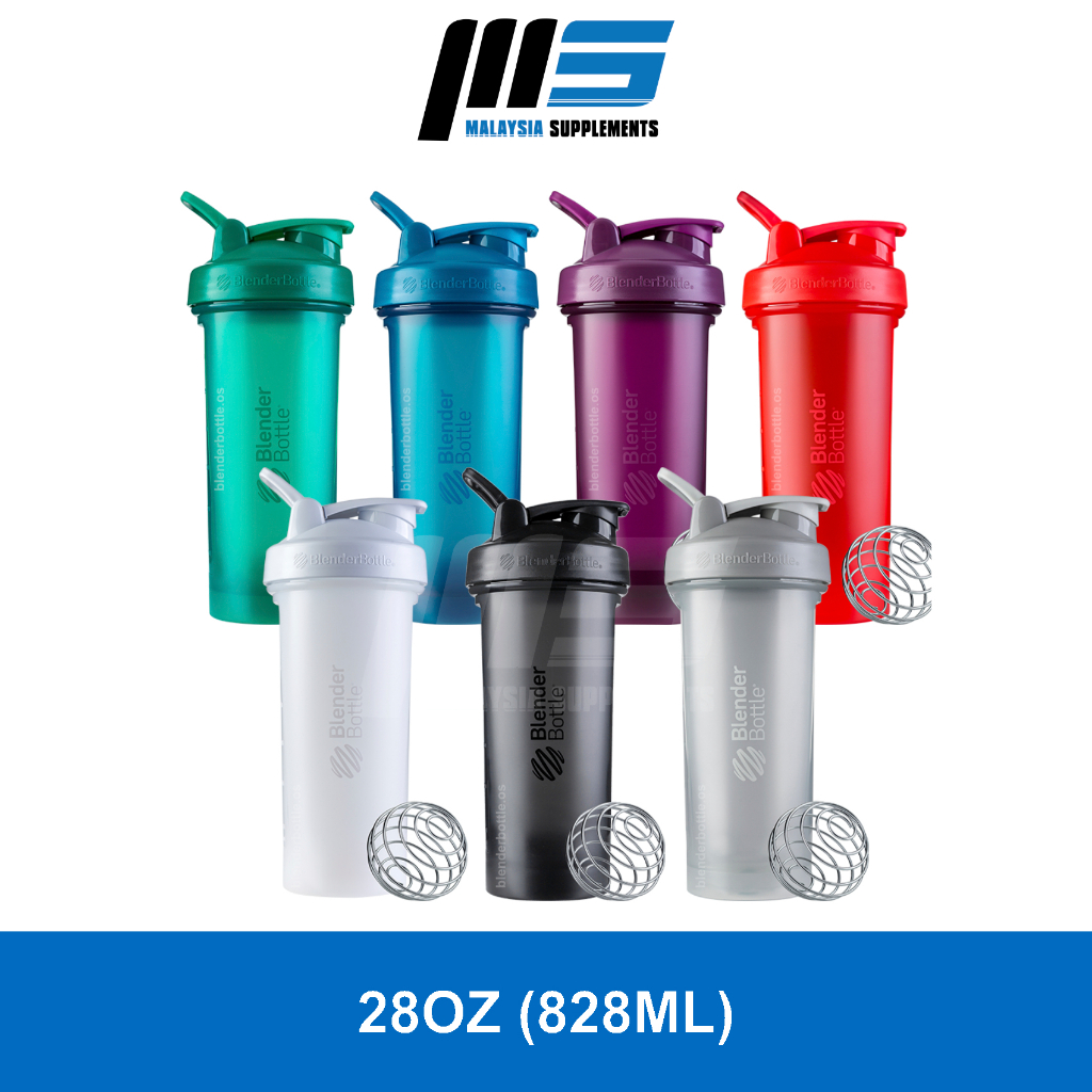 Blenderbottle Classic V2 28oz ขวดเครื่องปั่นโปรตีน BlenderBall ฐานโค้งมนป้องกันการรั่ว