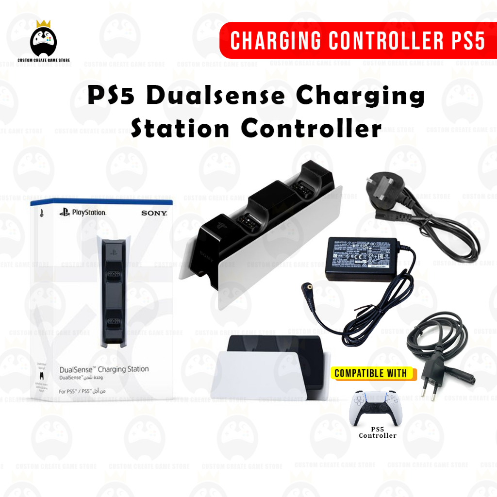 สถานีชาร์จ PS5 DualSense l เครื่องชาร์จ PS5 l Dualsense Charing Dock PS5 ที่ชาร์จโทรศัพท์มือถือ [ชุด