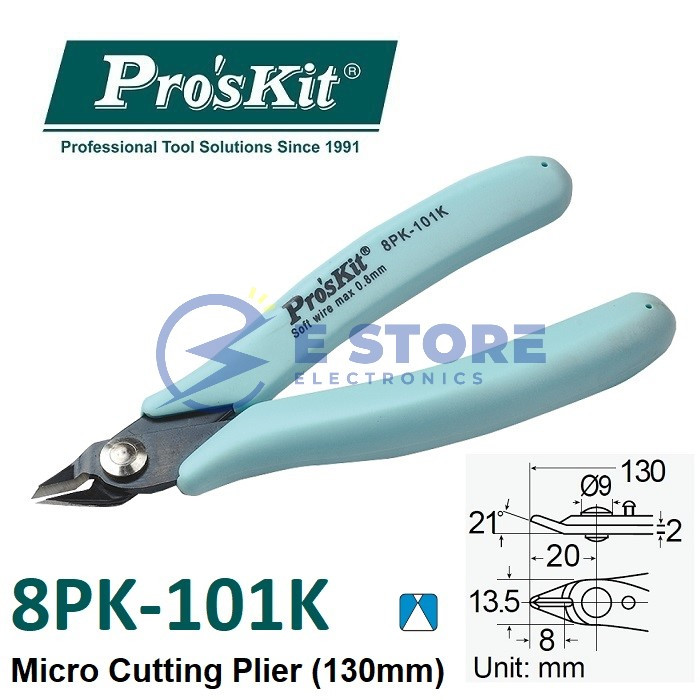Proskit 8PK-101K คีมตัดไมโคร (130mm)
