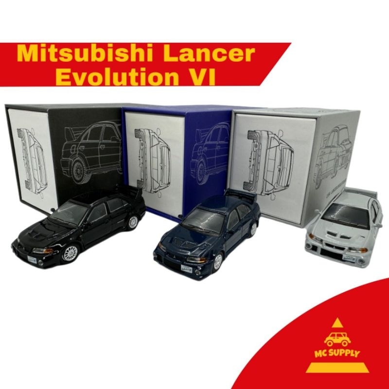 Jkm 1/64 Mitsubishi Lancer Evolution Vi Alloy Diecast ขนาด Hotwheels รถของเล่นสําหรับเด็กจอแสดงผล