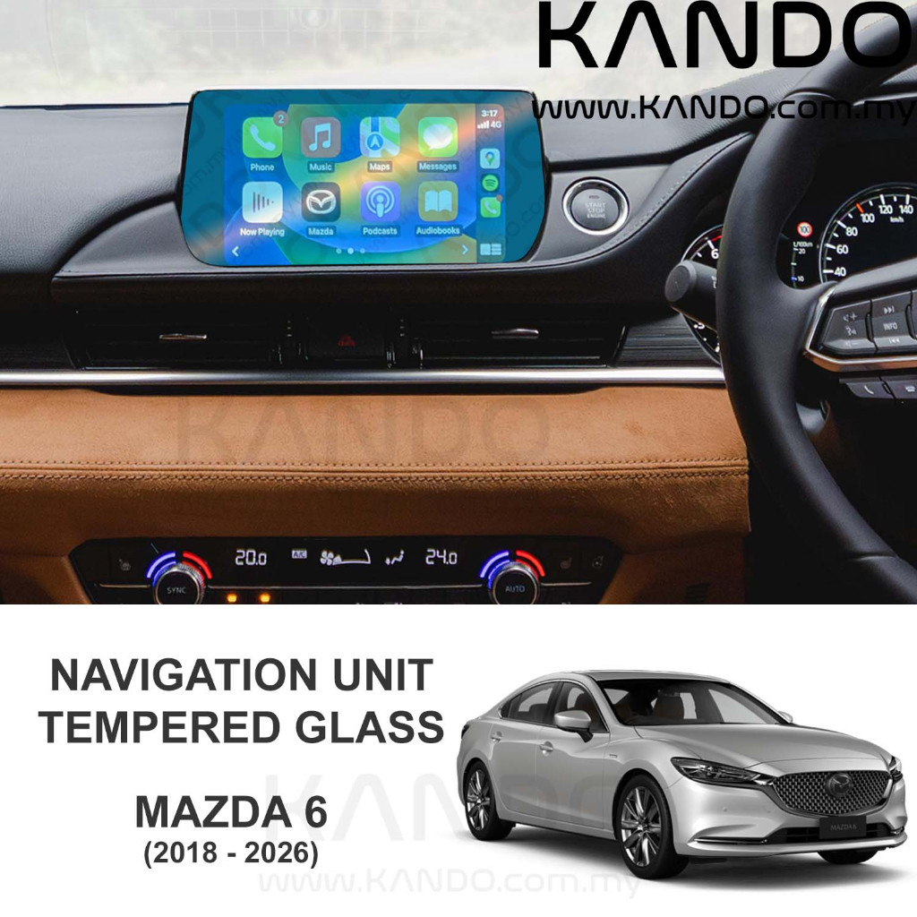 Mazda 6 กระจกนิรภัยป้องกัน Mazda 6 ป้องกันหน้าจอ Mazda 6 MZD หัวเชื่อมต่อหน่วยแก้ว 6 GPS แก้ว