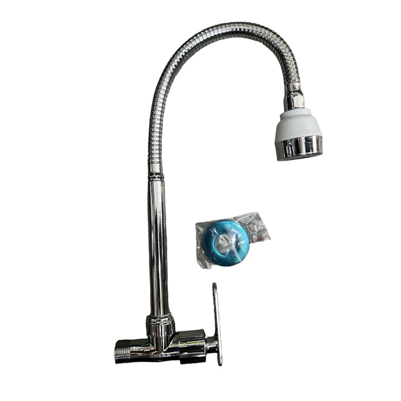 ก๊อกน้ําติดผนังเสาคอแบบยืดหยุ่นขนาด 1/2" - AA168FI AA168FS