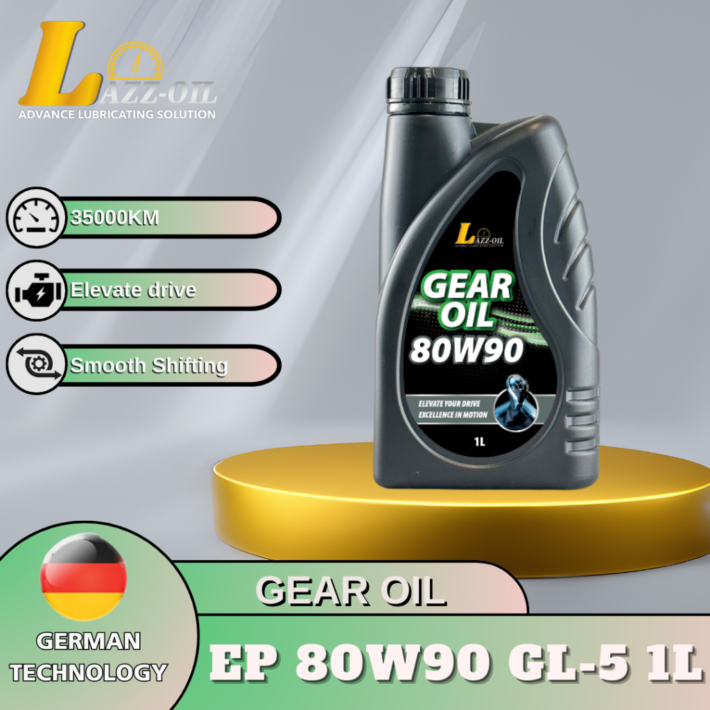 LAZZ OIL HEAVY DUTY MANUAL GEAR OIL EP 80W90 API GL-5 1 ลิตร