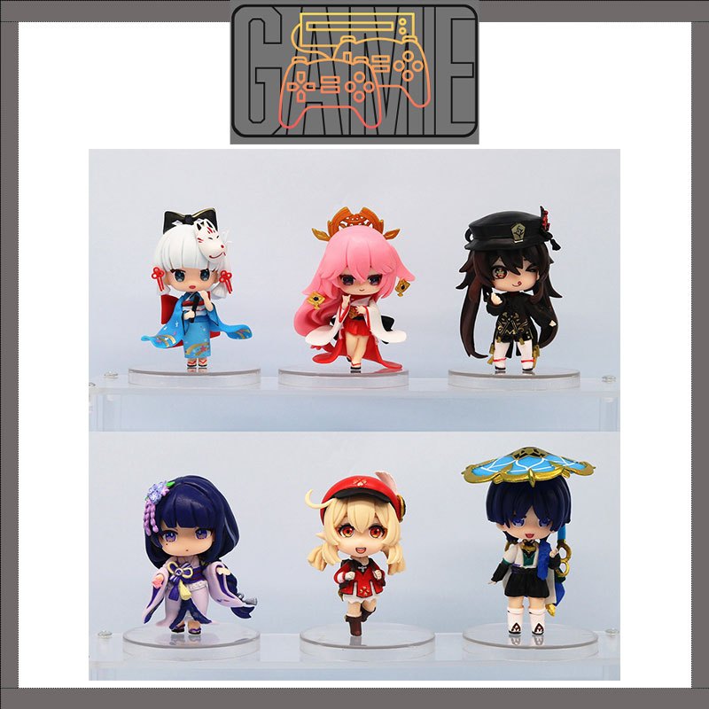 Genshin Impact Figure Mini Hu Tao, Yae Miko, Klee, Raiden Shogun, Ayaka, Scaramouche (Wanderer) หุ่น