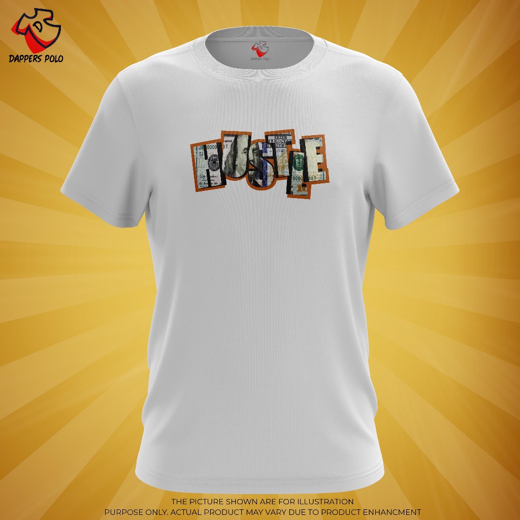 HEBAT 🔥 HUSTLE TSHIRT เสื้อยืดสําหรับผู้ชาย BAJU HUSTLE UNISEX ผ้าฝ้าย 100%