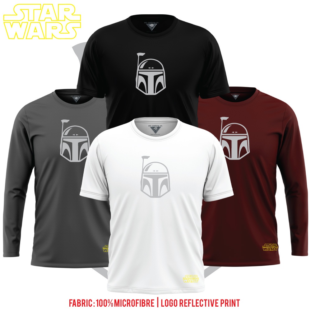 เสื้อยืด ผ้าไมโครไฟเบอร์ พิมพ์ลาย Star Wars Boba Fett แบบแห้งเร็ว