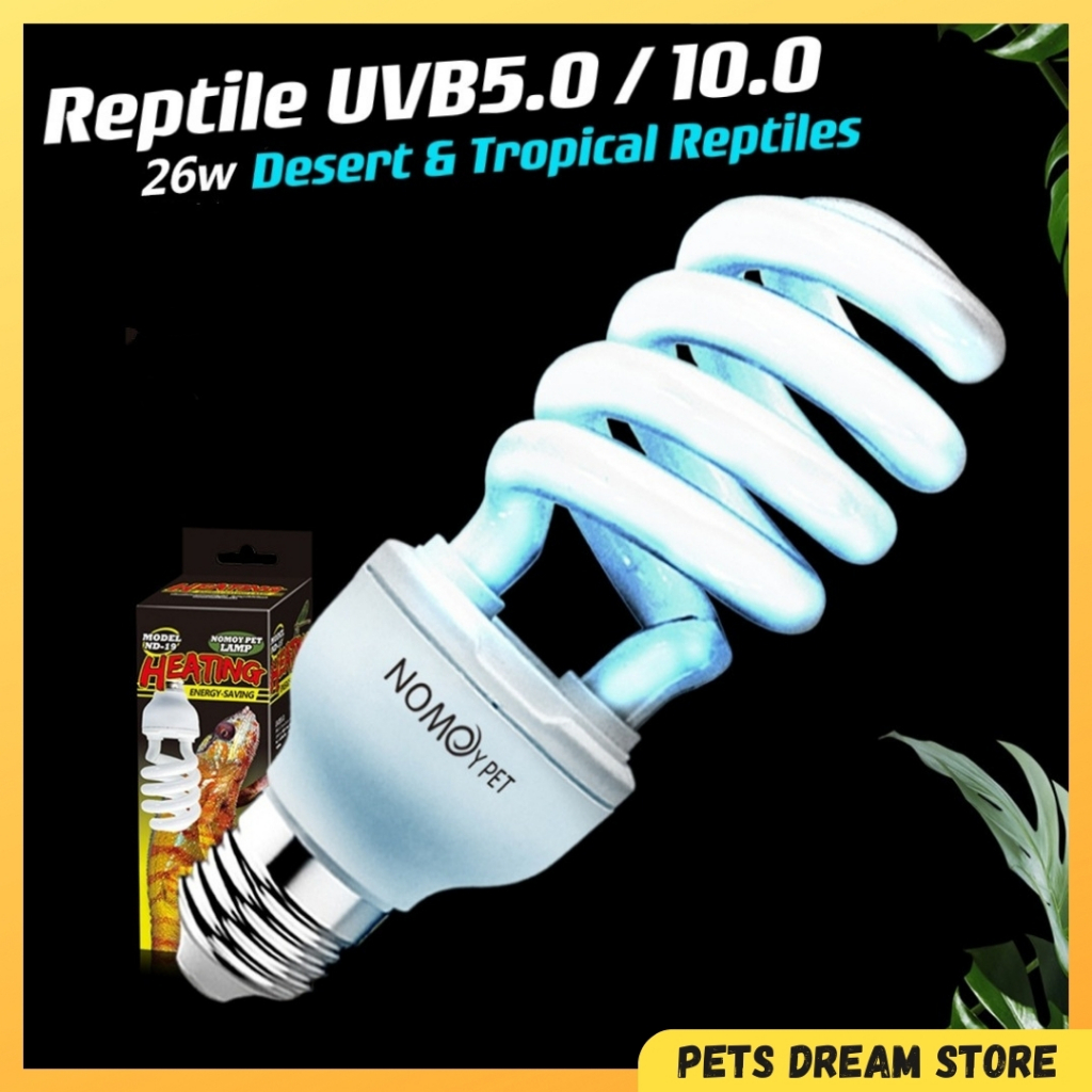 Nomoy สัตว์เลี้ยงสัตว์เลื้อยคลาน UVB Light 26W/13W 5.0/10.0 เต่า UVB light โคมไฟ Desert Tropical tor