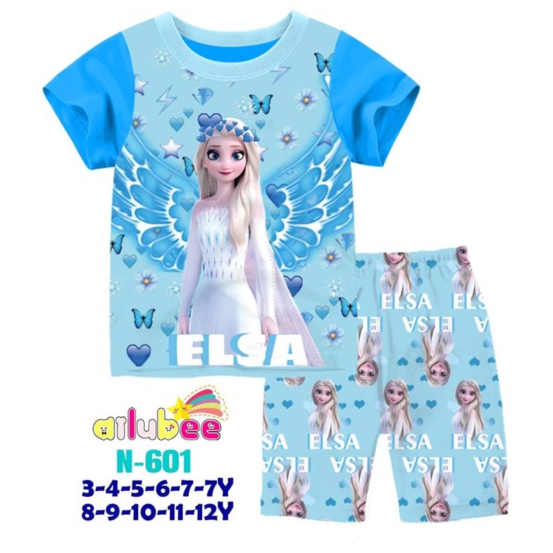 [ NEW ARRIVAL ] AILUBEE ELSA BLUE CASUAL WEAR ( 3-12Y )