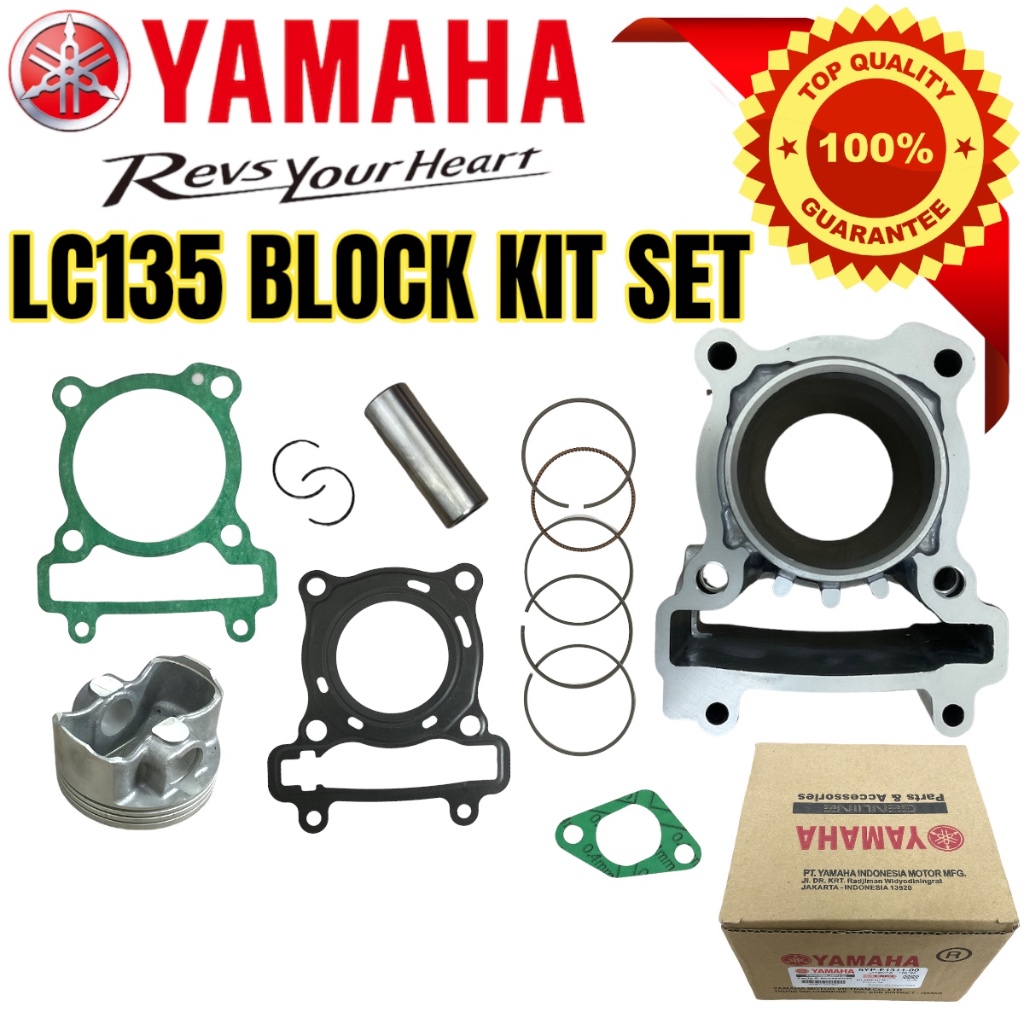YAMAHA LC135 V1-V7 BLOCK ชุดมาตรฐาน CYLINDER BLOCK ชุด PISTON & RINGS & PIN & BLOCK BLOK