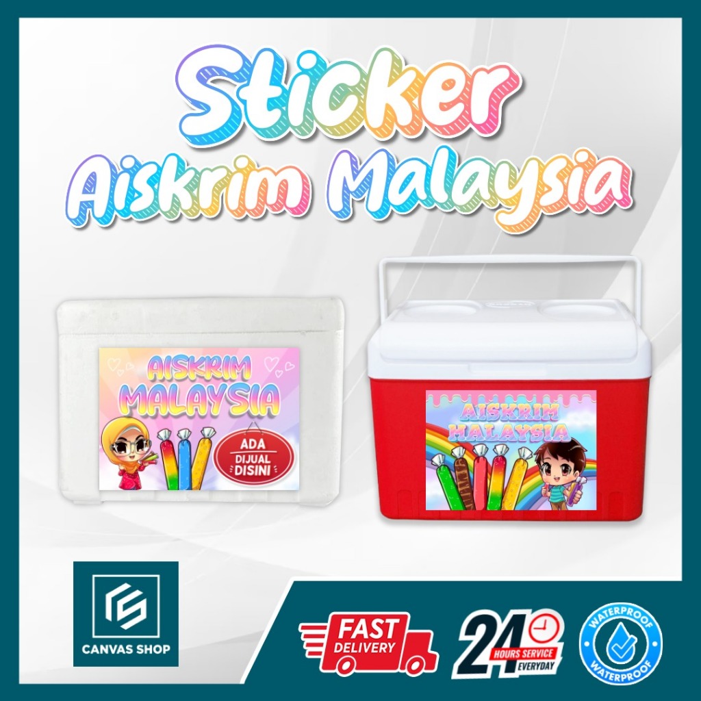 A4/A3 ICE BOX STICKER AISKRIM กันน้ํา