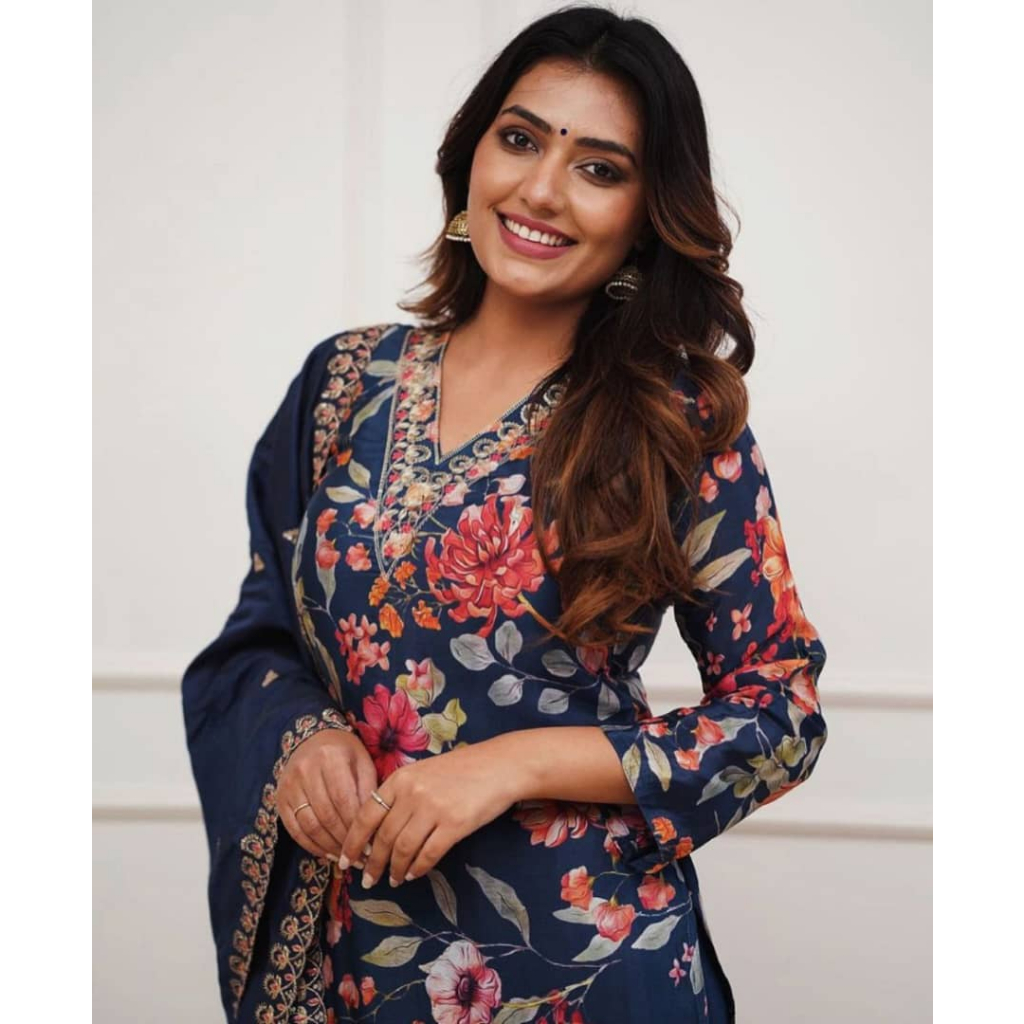 PUNJABI SUIT FLORAL READYMADE S ถึง 2XL