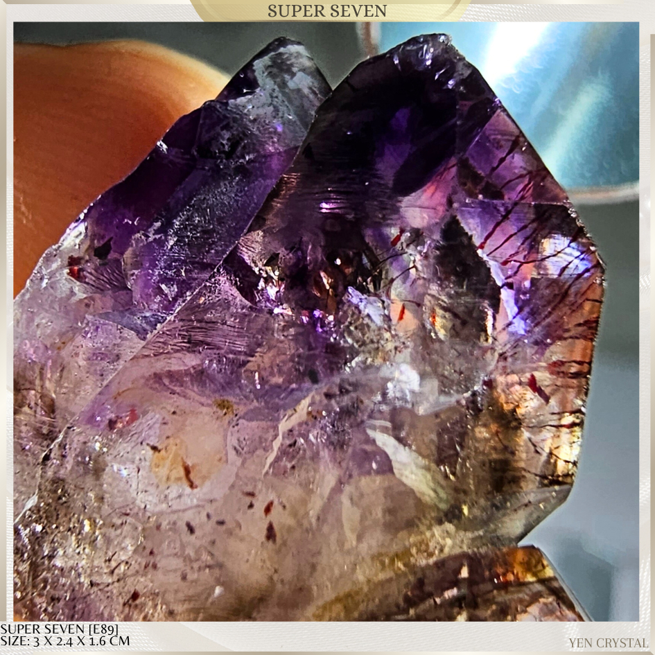 SUPER SEVEN *คริสตัลธรรมชาติคุณภาพสูง*[E89]FROM BRAZIL-ความชัดทางพันธุกรรม พลังส่วนบุคคล การทําสมาธิ