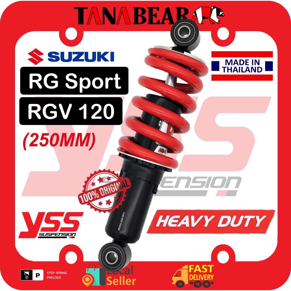 YSS RG Sport RGV120 (250MM) Heavy Duty. Shock trước monoshock RGSport RGV 120, YSS. Terra Bar
