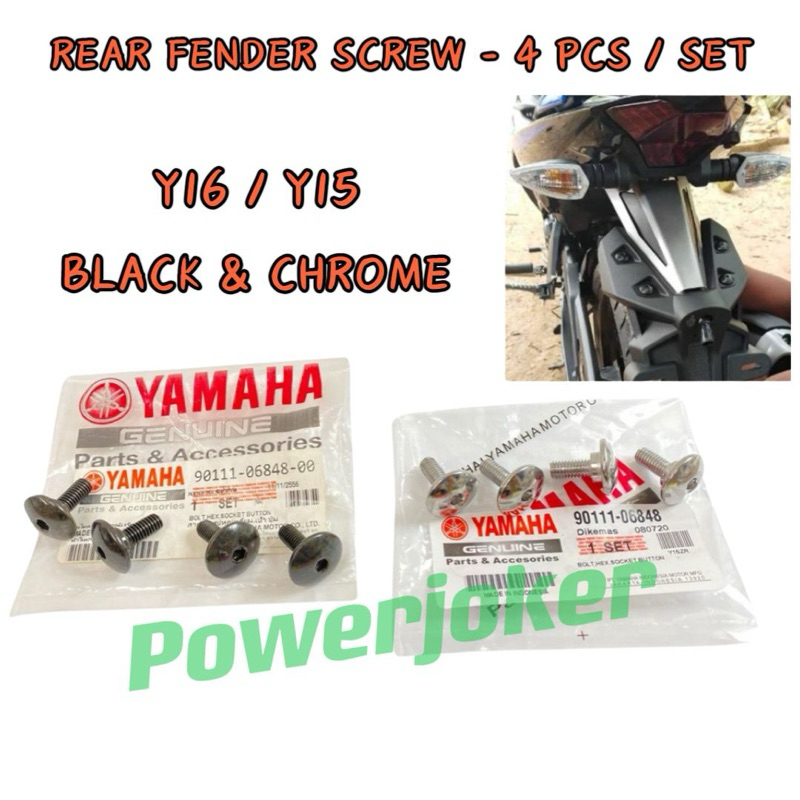 Y16 Y16ZR Y15 Y125ZR ( 4 ชิ้น / 1 ชุด ) REAR FENDER SCREW / BELAKANG MAGAT COVER EKOR ATAS SKREW SKR