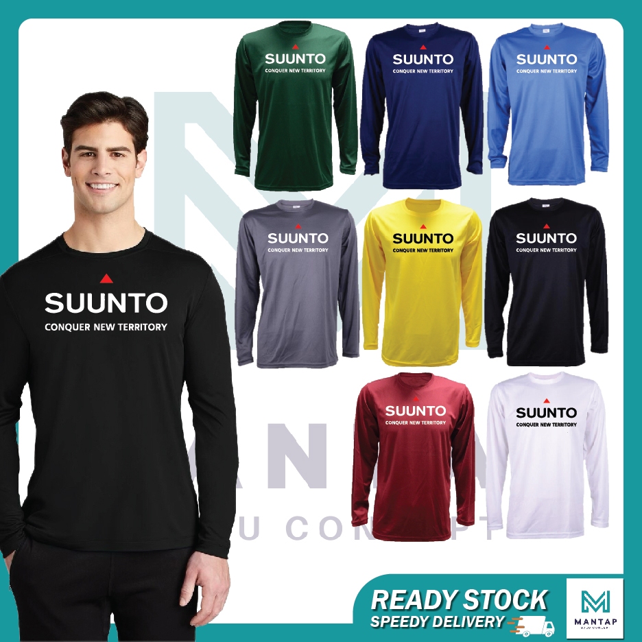 Suunto เดินป่าและเส้นทางแขนยาววิ่งพิชิตใหม่เสื้อ Territory ตั้งแคมป์กลางแจ้ง hike เสื้อ baju tee tsh