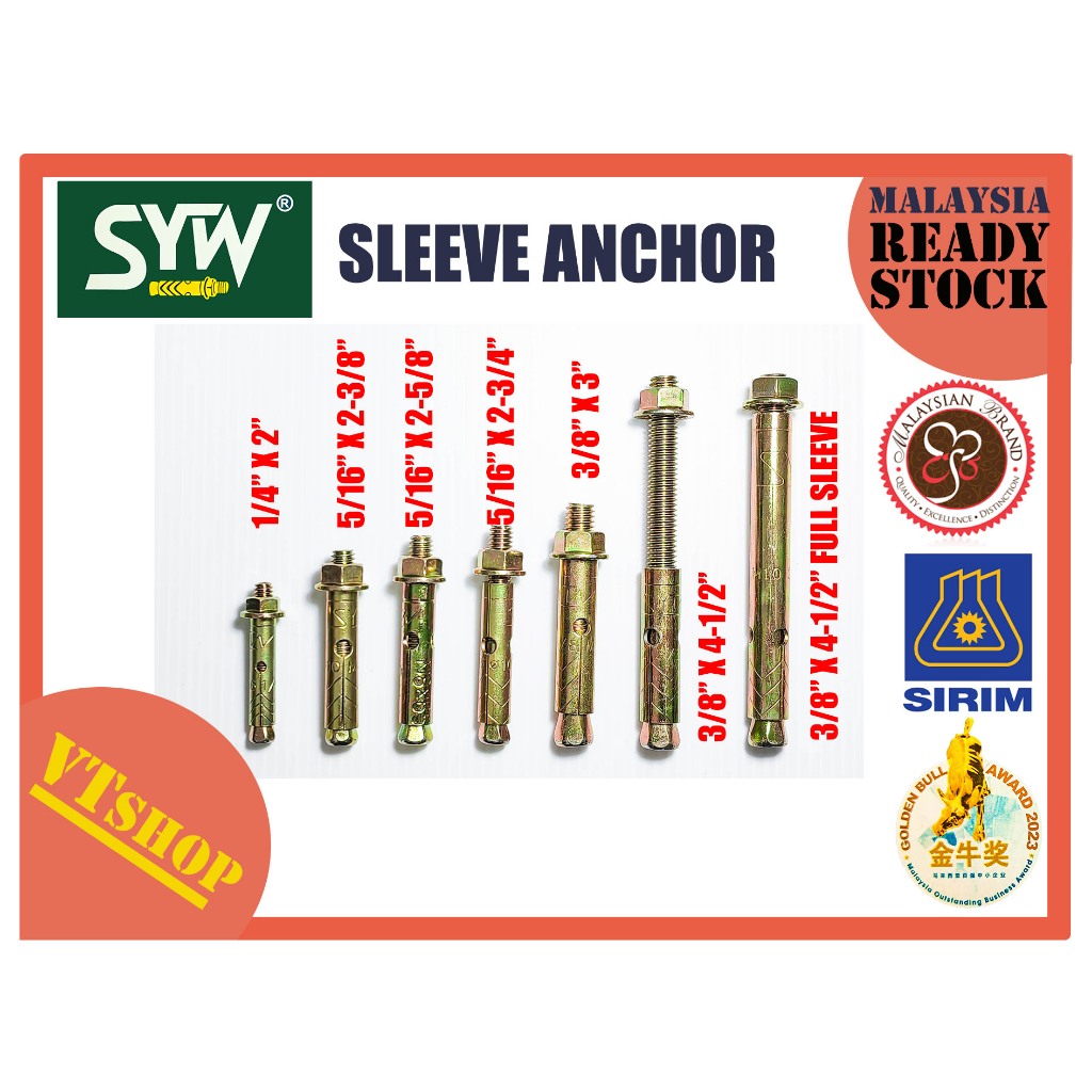 VTSHOP6889 SYW SLEEVE ANCHOR ปลั๊กติดผนัง BESI