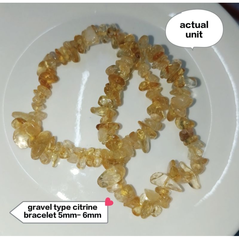 (CHIPS BRACELET) CITRINE CHIPS TYPE CRYSTAL BRACELET