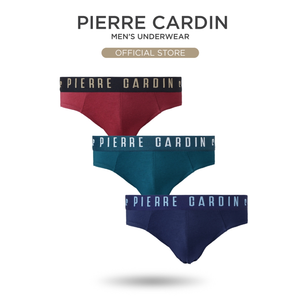 Pierre Cardin ชุดชั้นในผ้าฝ้าย Mini Brief - คละสี (3 ชิ้น) PC2165-3M