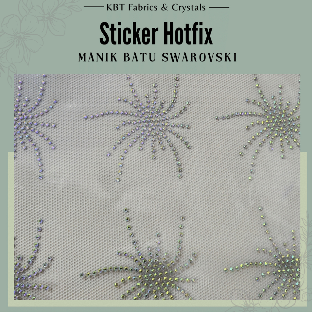 สติ๊กเกอร์ Hotfix Copy Swarovski Batu Manik Tampal มาใหม่ Kod 94