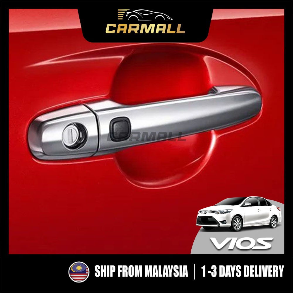 Toyota Vios (3rd Gen) มือจับประตู Carbon Chrome Protector Cover Molding 2013-2019 XP150 NCP150 3rd C